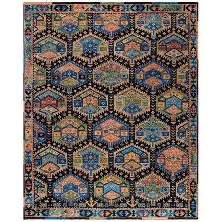 Safavieh 9 x 12 ft. Izmir Hand Knotted Rectangle Area Rug Blue & Olive IZM142M-9